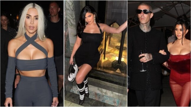 Kim Kardashian, Kylie and Kendall Jenner attend Kourtney-Travis Barker's pre-wedding celebrations in Italy