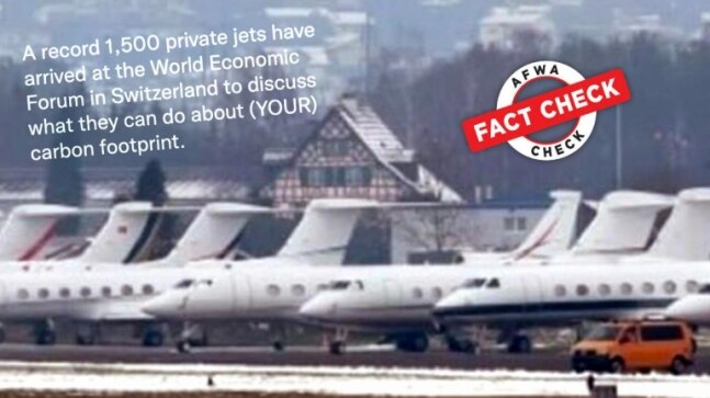 Fact Check: Viral photo of 1500 private jets at WEF 2022 in Davos is actually from 2016