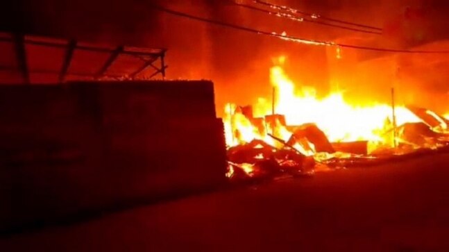 Fire breaks out at furniture godown in Delhi's Bhalswa