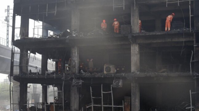 Delhi Mundka fire: 3 officials suspended after building found to lack safety equipment