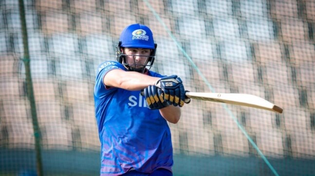 Watch | Tim David hits a massive six in Mumbai Indians’ practice match ahead of match against Gujarat Titans