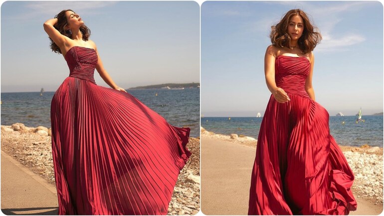 Hina Khan looks ravishing in red at Cannes 2022. Killed it, say friends - Television News