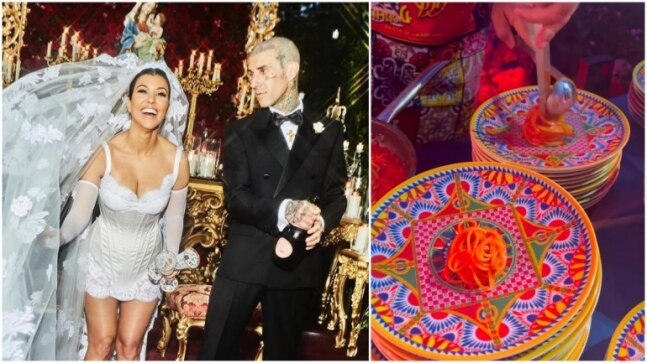 Kourtney Kardashian’s wedding menu had pasta but Twitter has a lot to say about the portion size