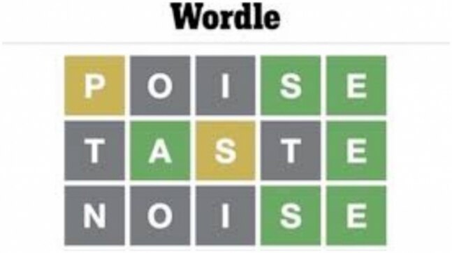 Wordle 322 word of the day, May 7. The solution is just in the middle