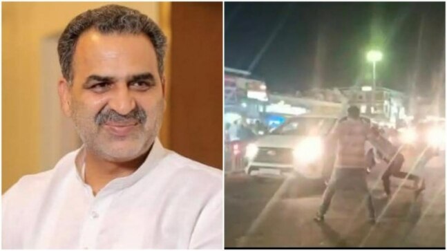 Congress activists throw ink at Union minister Sanjeev Balyan in Odisha