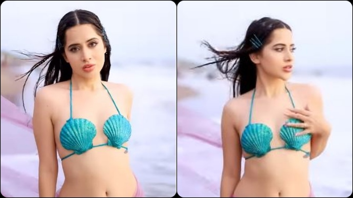 Urfi Javed is Princess Ariel in seashell bra and see-through sarong - India  Today