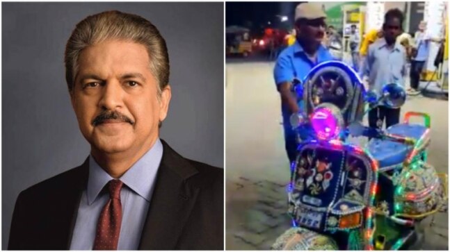 Anand Mahindra says only in India as he shares video of dazzling musical scooter. Watch
