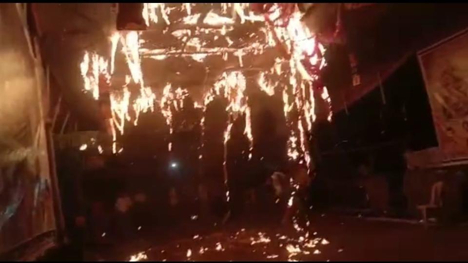 Fire breaks out at temple festival in Madurai; temporary shed, shops, vehicles gutted | Video