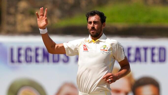 Australia fast bowler Mitchell Starc during the 1st Test against Sri Lanka.