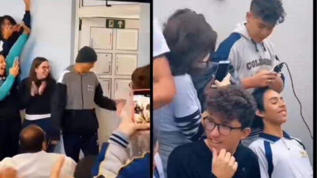 Boy battling cancer gets heartwarming surprise from his classmates. Viral video will make you emotional