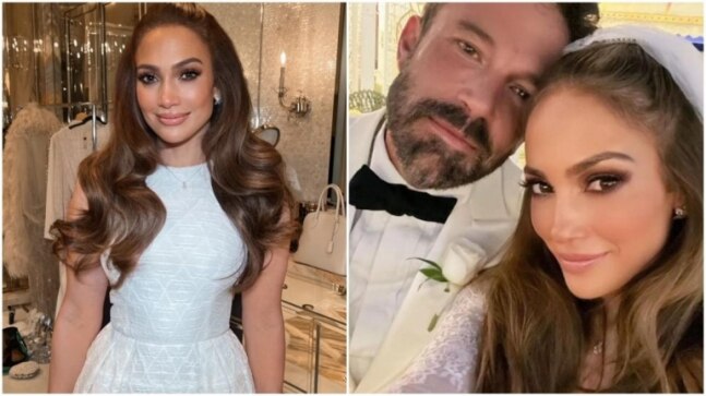 Jennifer Lopez wore two dresses for her wedding with Ben Affleck in Las Vegas. All details - Vimarsana News
