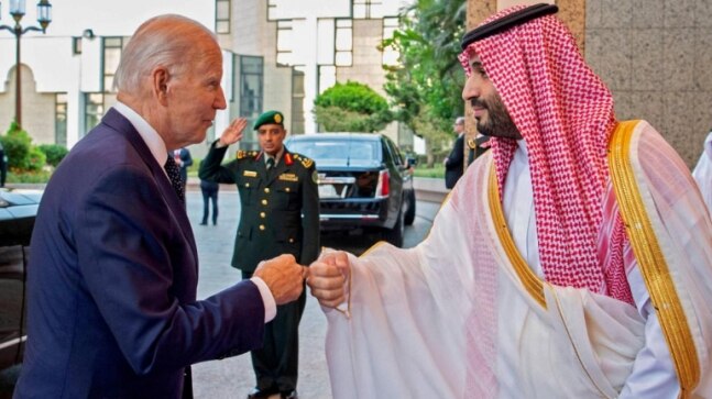 'Blood on your hands': Biden's fist bump with Saudi prince angers murdered US journo's fiancee