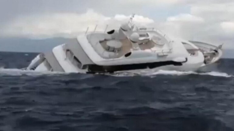 El superyate de 129 pies se hundió en el Golfo de Squillace. (Captura de pantalla) El superyate de 129 pies se hundió en el Golfo de Squillace. (Captura de pantalla)