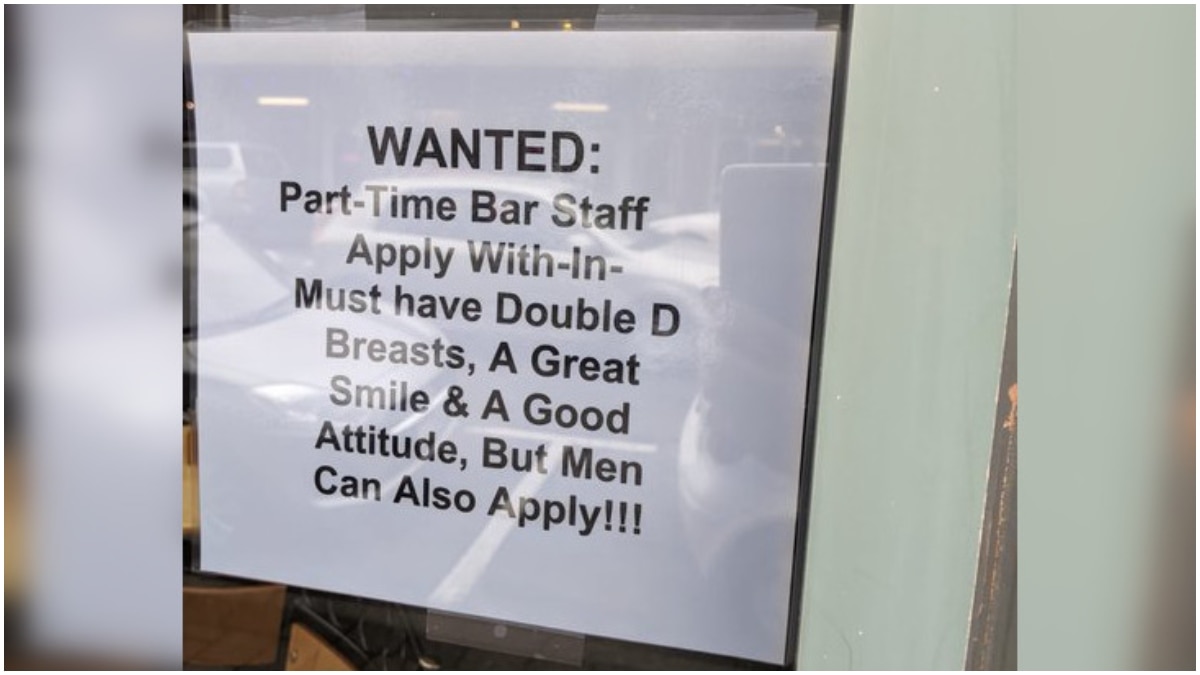 New Zealand Bar Slammed For its Job Ad Seeking Staff With 'Double D Breasts'  - News18