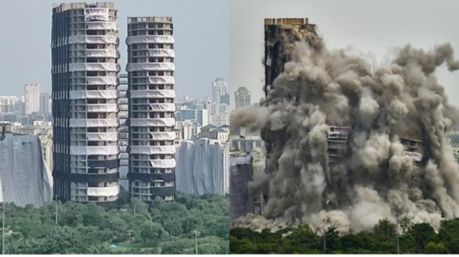Noida's Supertech Twin Towers gone in 9 seconds | IN PICS - Vimarsana News