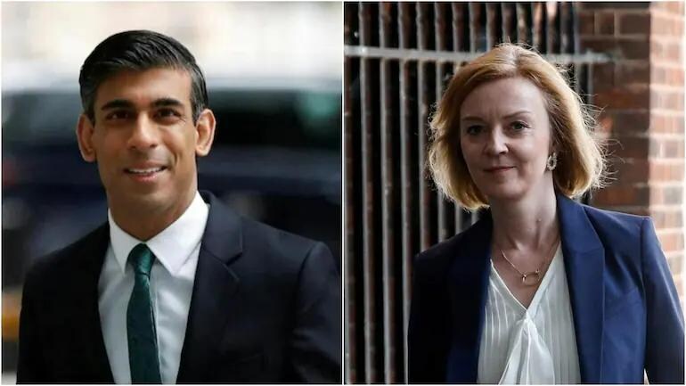 Conservative leadership candidates Rishi Sunak and Liz Truss.