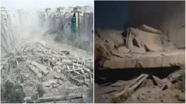 'Scary close': Top floor of demolished Supertech tower lands near residential building - Vimarsana News
