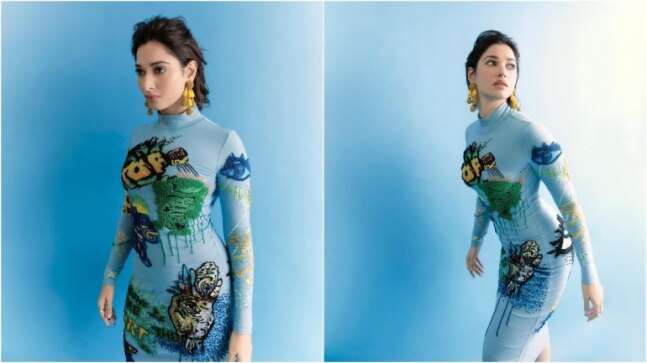 Tamannaah Bhatia looks uber-stylish in Rs 47k quirky graffiti dress. Wow pics