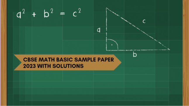 CBSE Class 10 Math Basic Sample Paper 2023 with solutions and marking scheme
