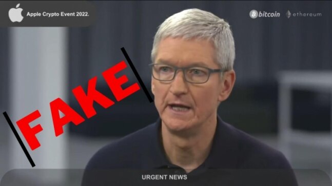 Apple iPhone event scam: Crypto scammer uses Tim Cook's old interview to mislead viewers - Vimarsana News