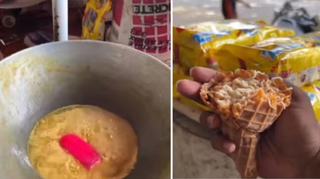 Man makes raspberry ice cream maggi in viral Instagram video. Are you serious, asks Internet