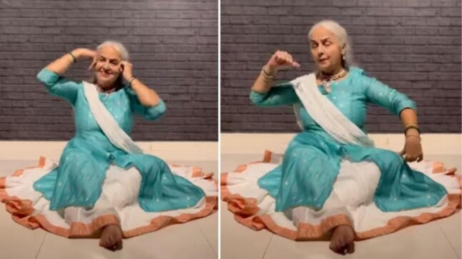 64-year-old desi dadi dances to Lagan Laagi Re in viral video. Watch