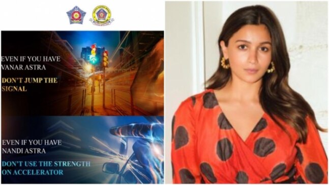 Mumbai Police's traffic advisory post with a Brahmastra twists gets a thumbs up from Alia Bhatt - Vimarsana News