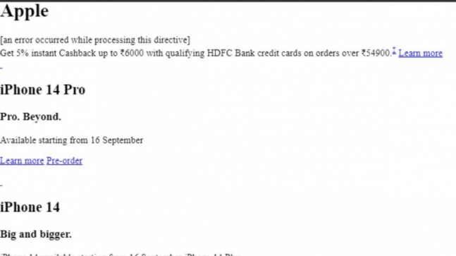 Apple website down for some users, others unable to view images