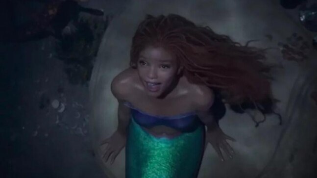 Little Mermaid trailer takes social media by storm for casting Black Ariel. Halle Bailey reacts