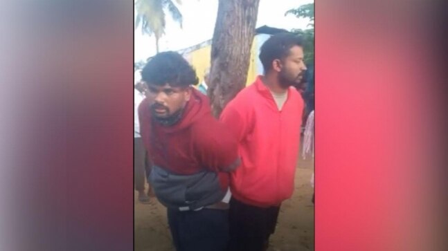 Villagers foil murder bid in Karnataka’s Mandya, tie up 2 assailants, thrash them | Video