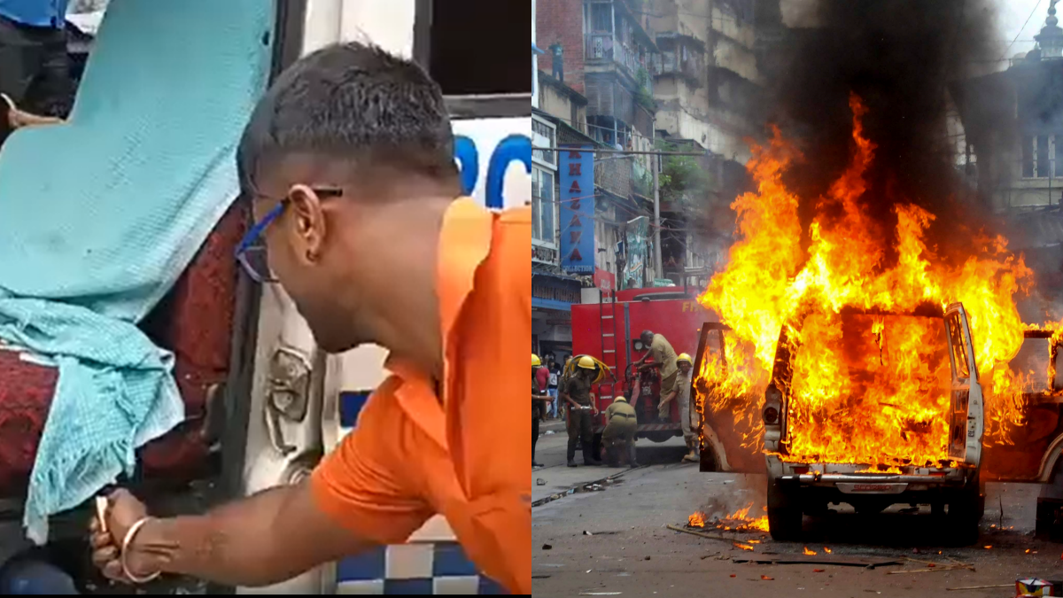 BJP's 'Nabanna Chalo' rally: Man who burnt police van in Bengal arrested, 20 held for violence so far