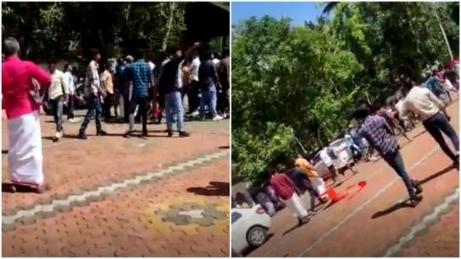 Guests fight over papadam at wedding in Kerala. Watch viral video