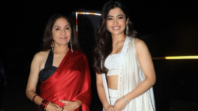 Goodbye stars Neena Gupta and Rashmika Mandanna's traditional looks exude festive vibes. Pics