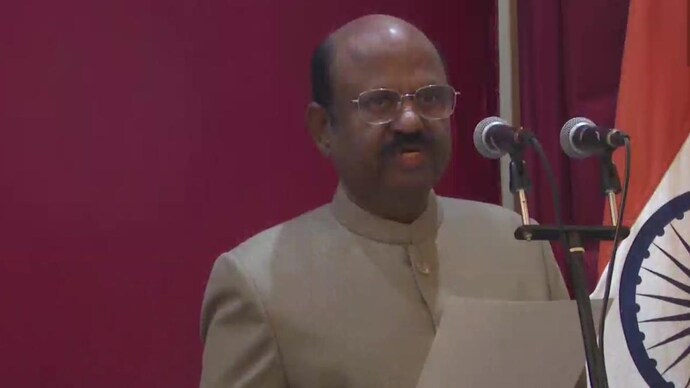 CV Ananda Bose was administered the oath of office by Chief Justice of Calcutta High Court. (Image: ANI) CV Ananda Bose sworn in as West Bengal governor