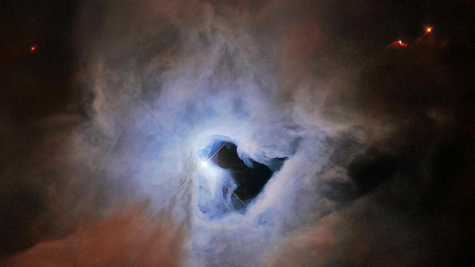 이 허블 우주 망원경 데이터 패널은 NGC 1999를 보여줍니다. (이미지: NASA) 허블의 우주 열쇠 구멍