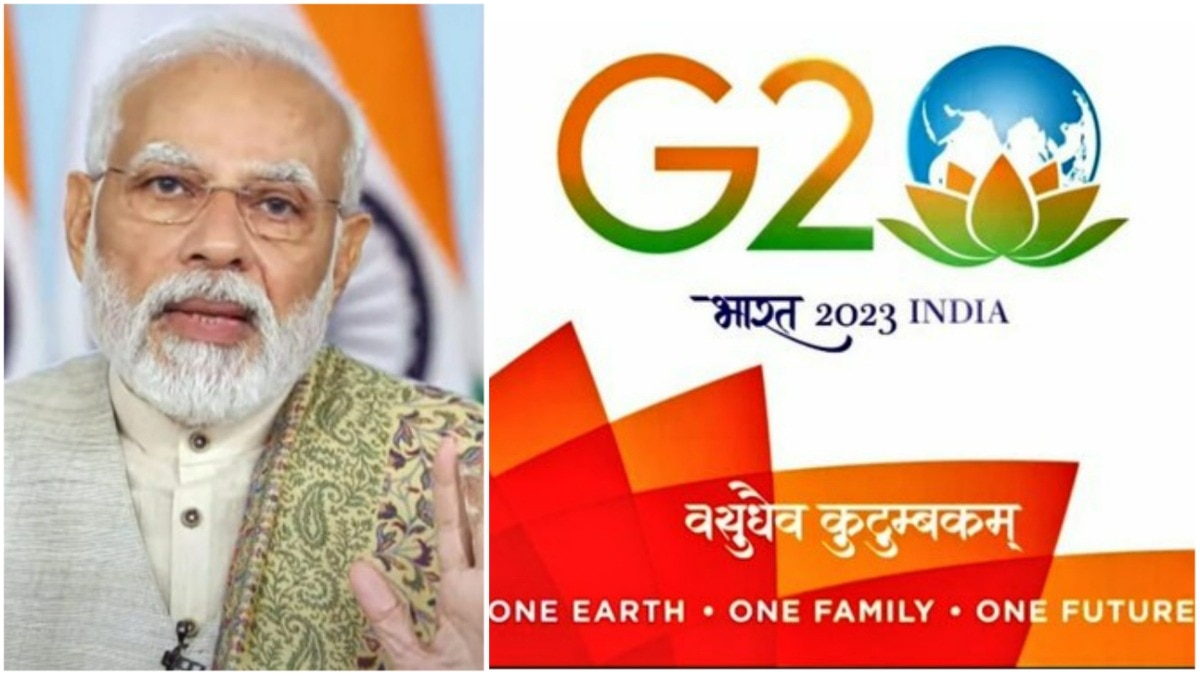 Prime Minister Narendra Modi unveiled G20 logo on Tuesday. (PTI photo)