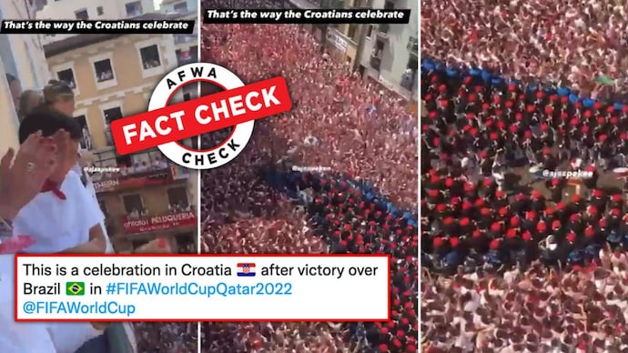 An old video from Spain was circulated on social media linking it to Croatia’s recent win at the FIFA World Cup. An old video from Spain was circulated on social media linking it to Croatia’s recent win at the FIFA World Cup.