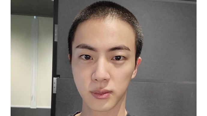 Jin of BTS shares his new buzz cut hair ahead of military enlistment