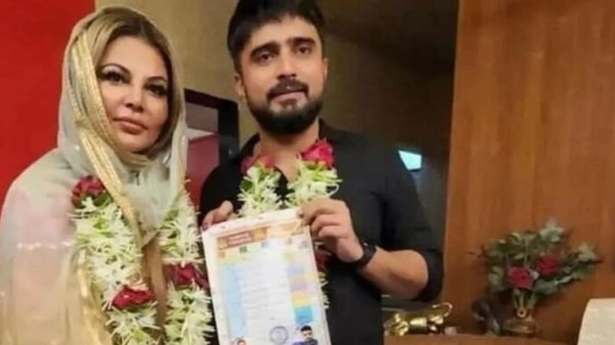 Rakhi Sawant Controversial Marriage Explained 87 After pics from Rakhi Sawant's court wedding goes VIRAL, boyfriend Adil Durrani denies union - India Today