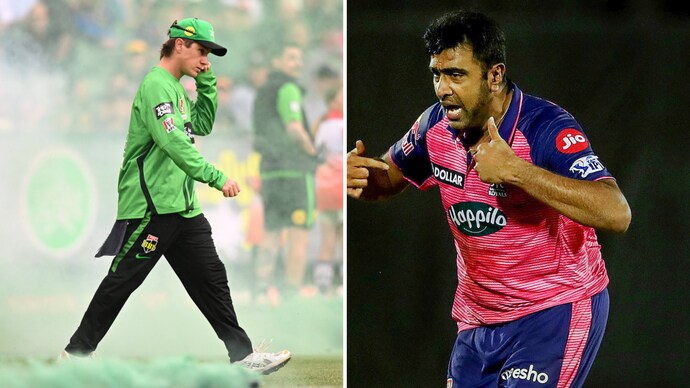 Ashwin said he loved how Zampa stared at Rogers after the incident (Courtesy: PTI/Melbourne Stars Twitter)