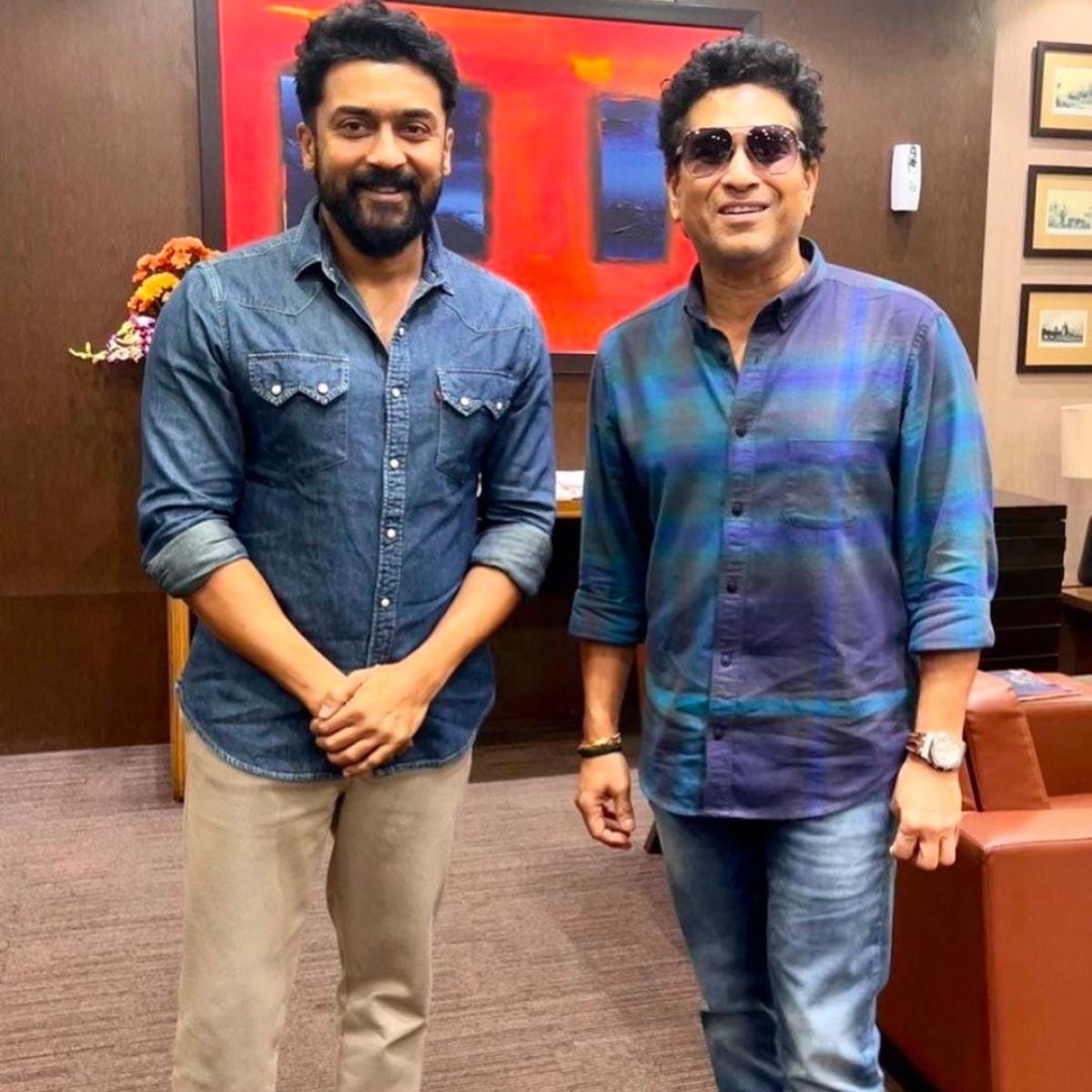 Suriya meets Sachin Tendulkar, pic goes viral on Twitter - India Today