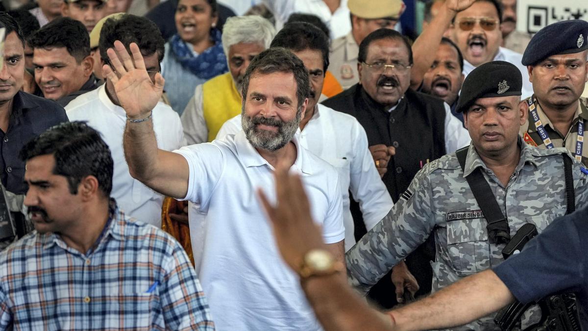 Rahul Gandhi arrives at IGI Airport in New Delhi