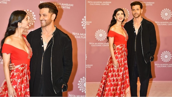 In new images, Hrithik Roshan looks fondly at Saba Azad; fans exclaim Rab ne bana de jodi Hrithik Roshan-Saba Azad can't take their eyes off each other at Day 2 of  NMACC launch. Watch - India Today