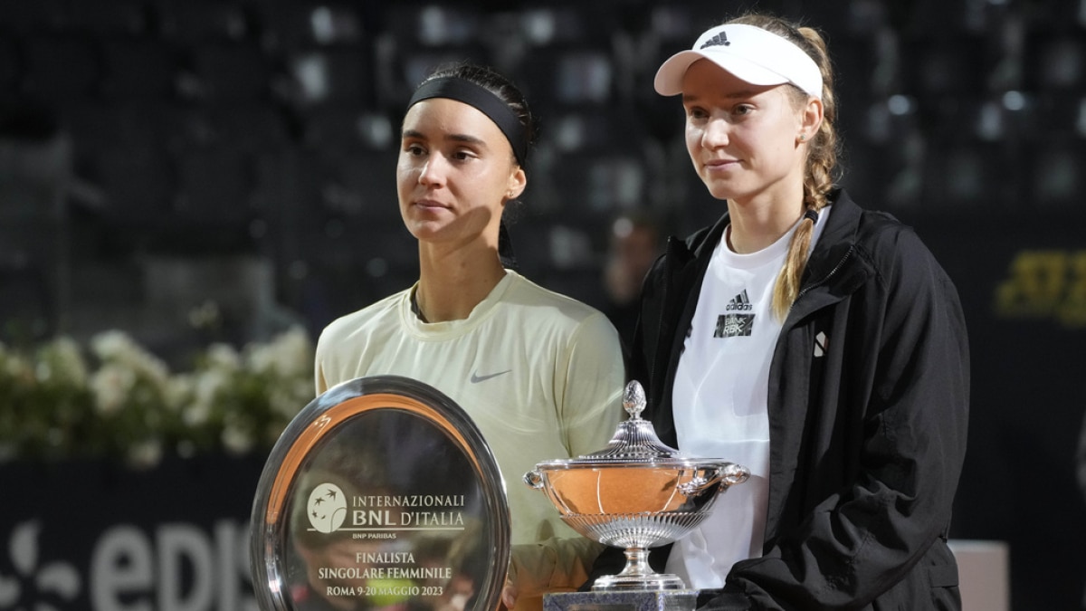 Elena Rybakina wins Italian Open final after Anhelina Kalininia forced to  retire