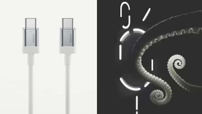 Nothing Phone 2 charging cable has semi transparent design