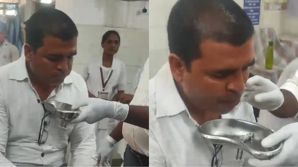 Video: Caught red-handed, Madhya Pradesh official swallows Rs 5,000 bribe money - India Today