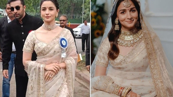 Alia Bhatt repeats wedding saree for National Film Awards ceremony. Pics -  India Today