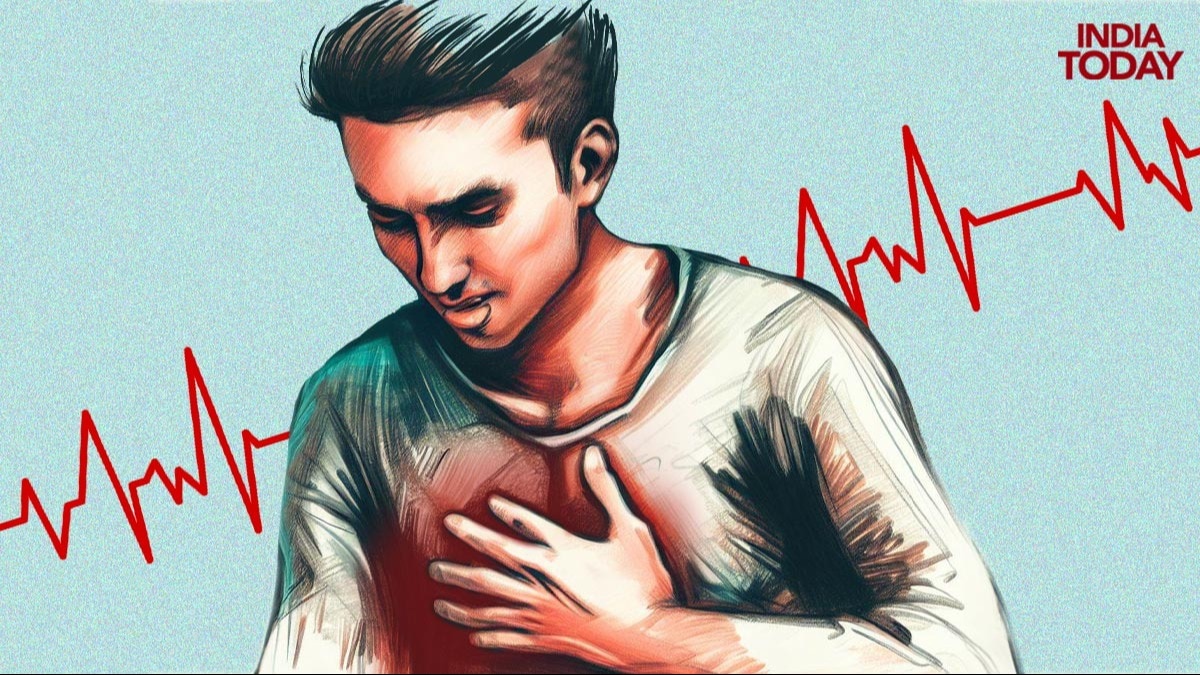 Heart disease in young. (Illustration by Vani Gupta/India Today)