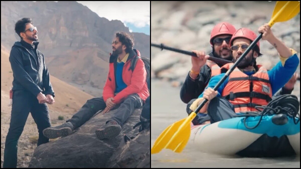 Nakuul Mehta and Ranveer Brar in stills from 'Star vs Food Survival'.