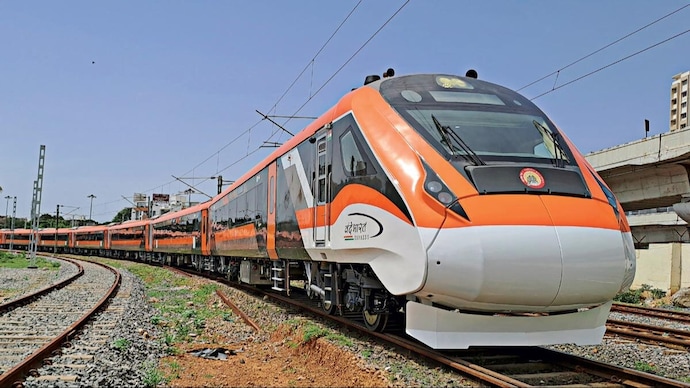NO ROOM FOR ERROR: A Vande Bharat Express glides past